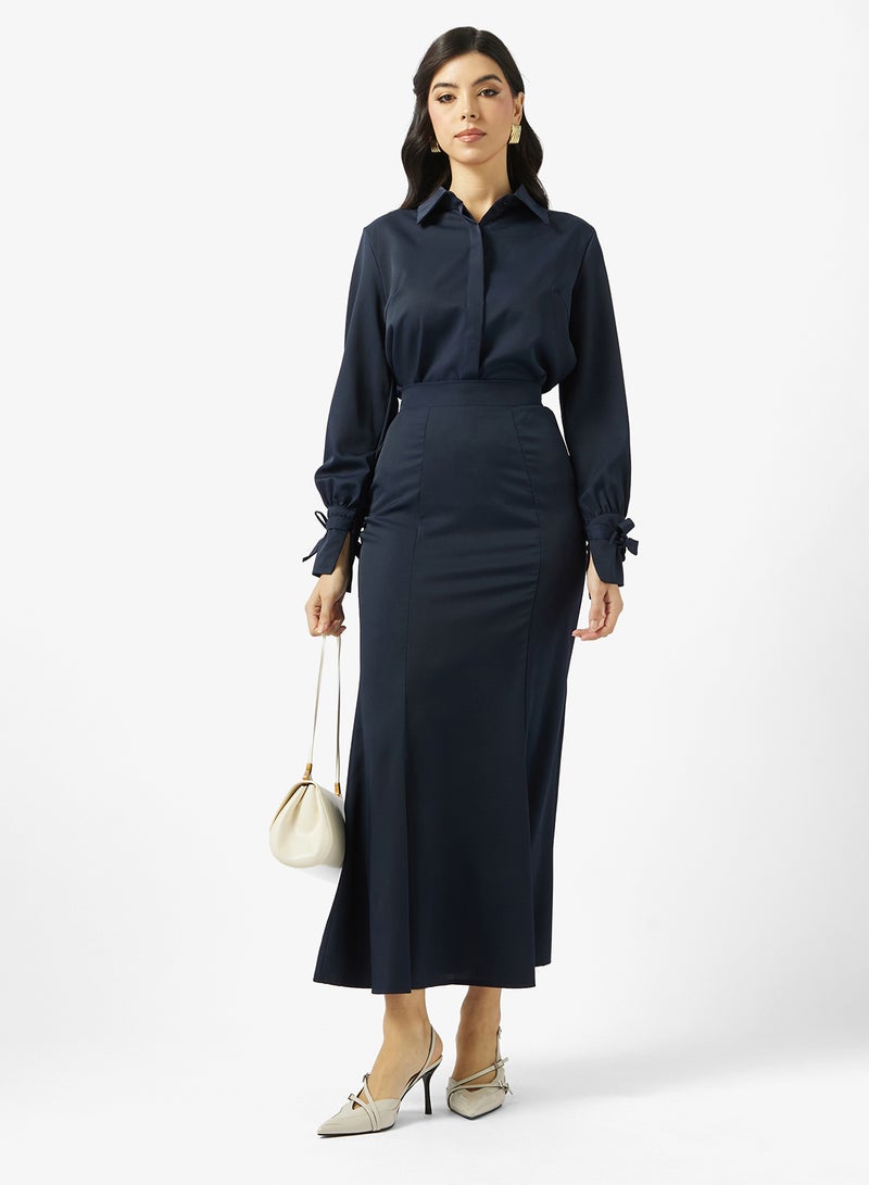 Khizana Button Down Shirt & Skirt Set - Image 5